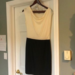 Loft. Black and white dress.